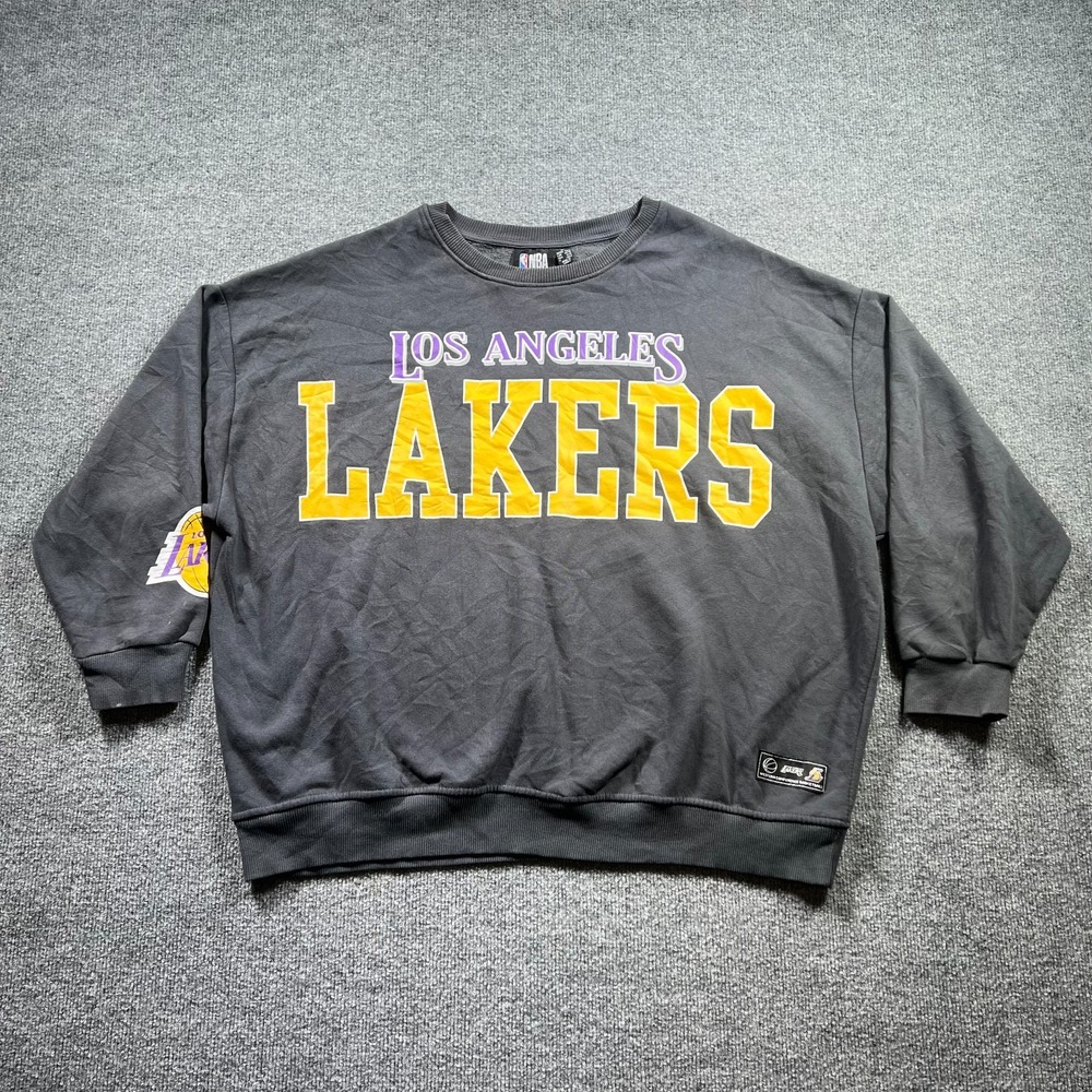 NBA Los Angeles Lakers Sweatshirt Men XL Charcoal Gray Fleece Western Conference